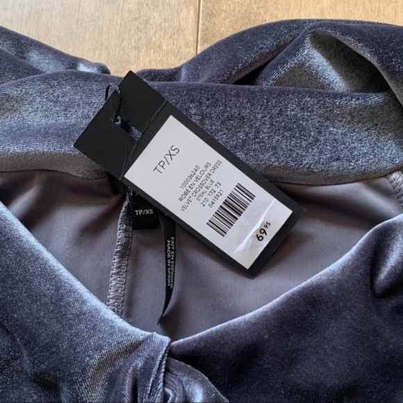 NWT Dynamite Velvet Crossover Long Sleeve Dress - Picture 4 of 9